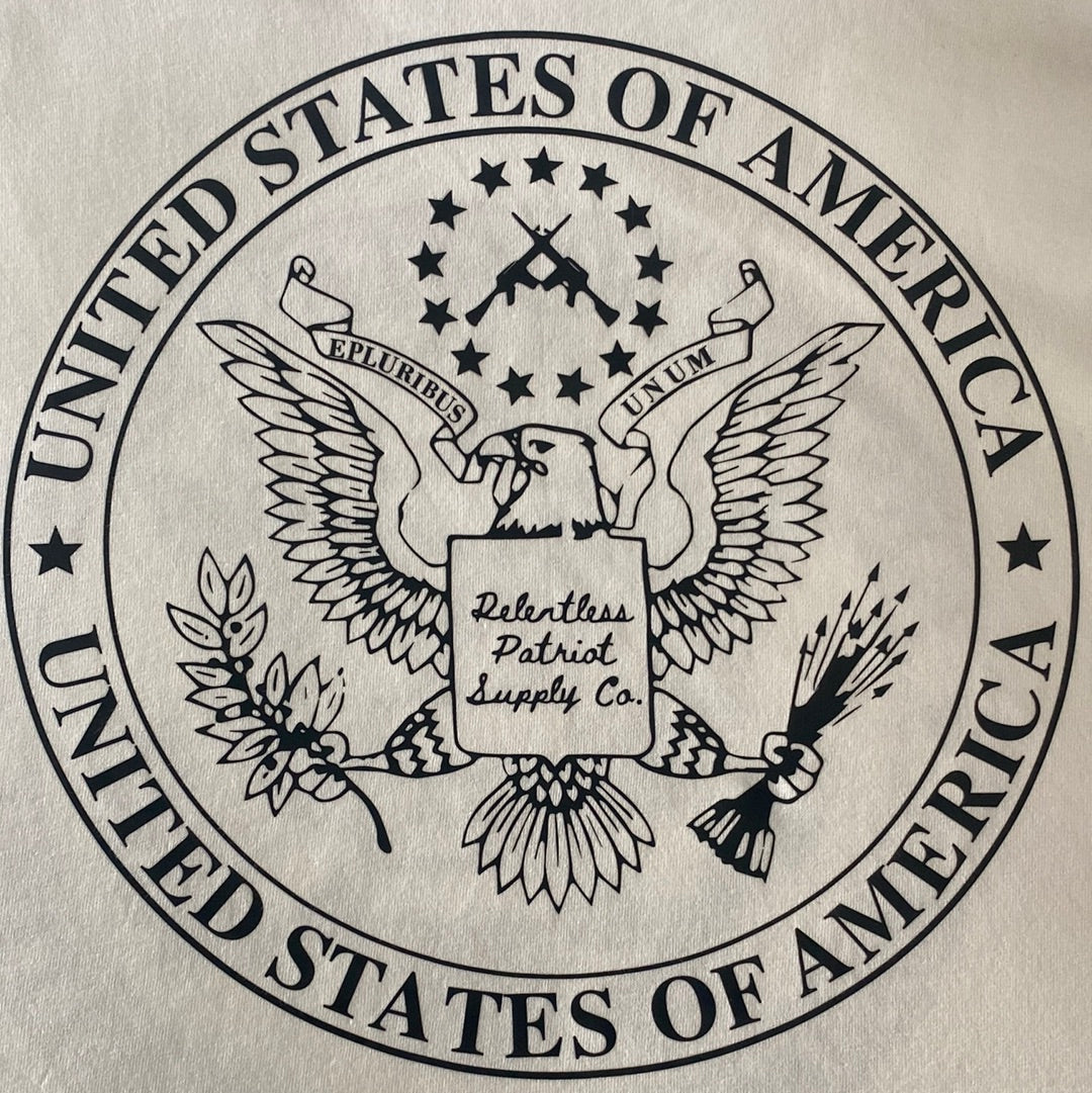 Men’s White T-Shirt with Custom United States Seal